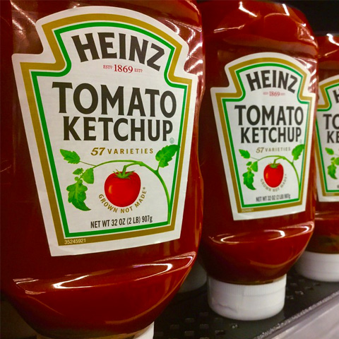 bottles of ketchup