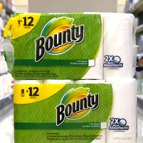 stacks of paper towels